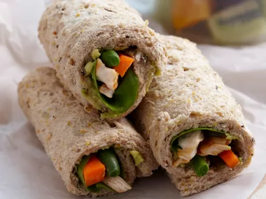 Chicken sushi sandwich rolls