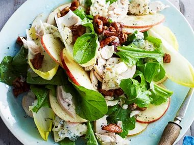 Chicken, apple and candied pecan salad