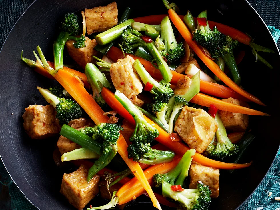 Chilli tofu stir-fry