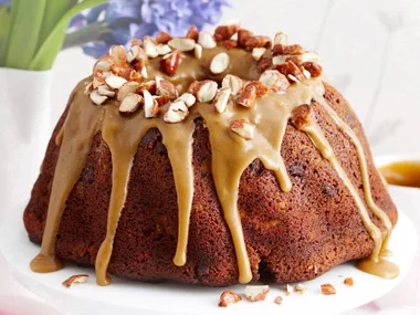 Choc banana and caramel cake