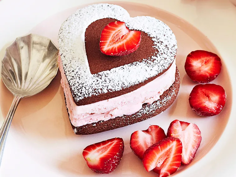 Choc berry hearts