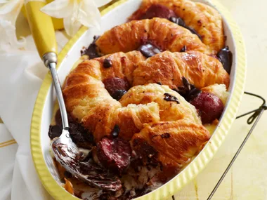Chocolate Croissant and Plum Pudding