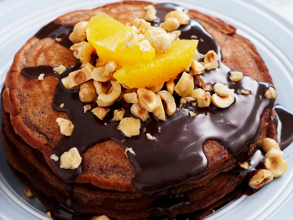 Chocolate hazelnut pancakes