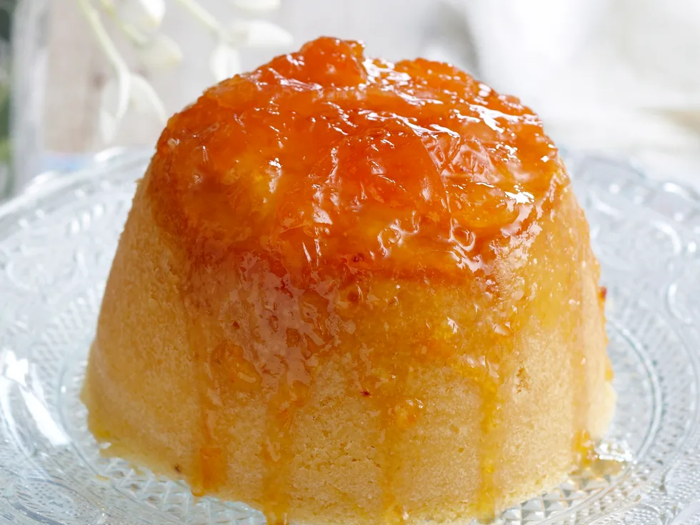 Citrus and coconut pudding