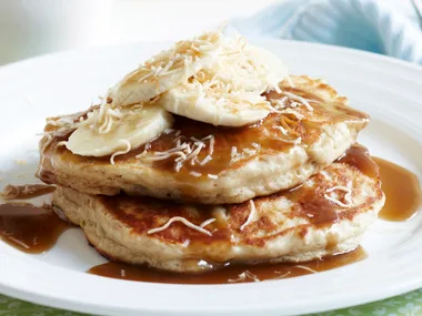 Coconut and banana pancakes