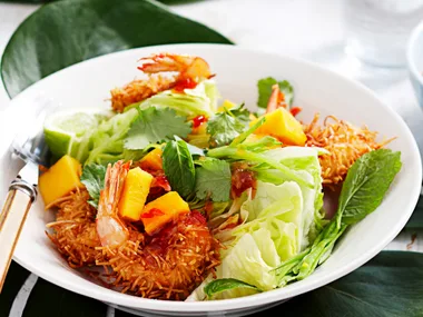 Coconut prawn and papaya salad