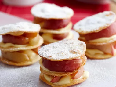 Crisp apple mille feuille