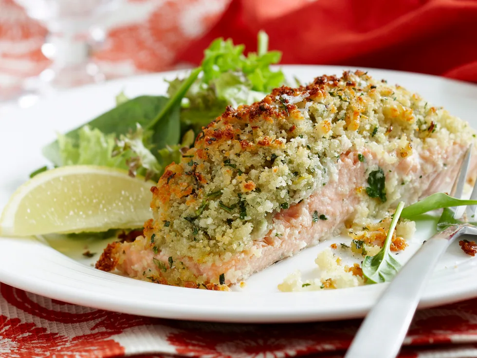 Crusted salmon fillets