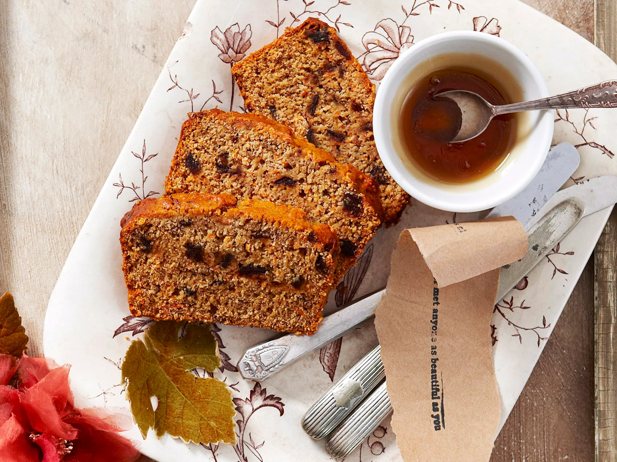 Date, carrot and honey loaf
