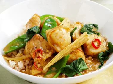 Fast fish curry