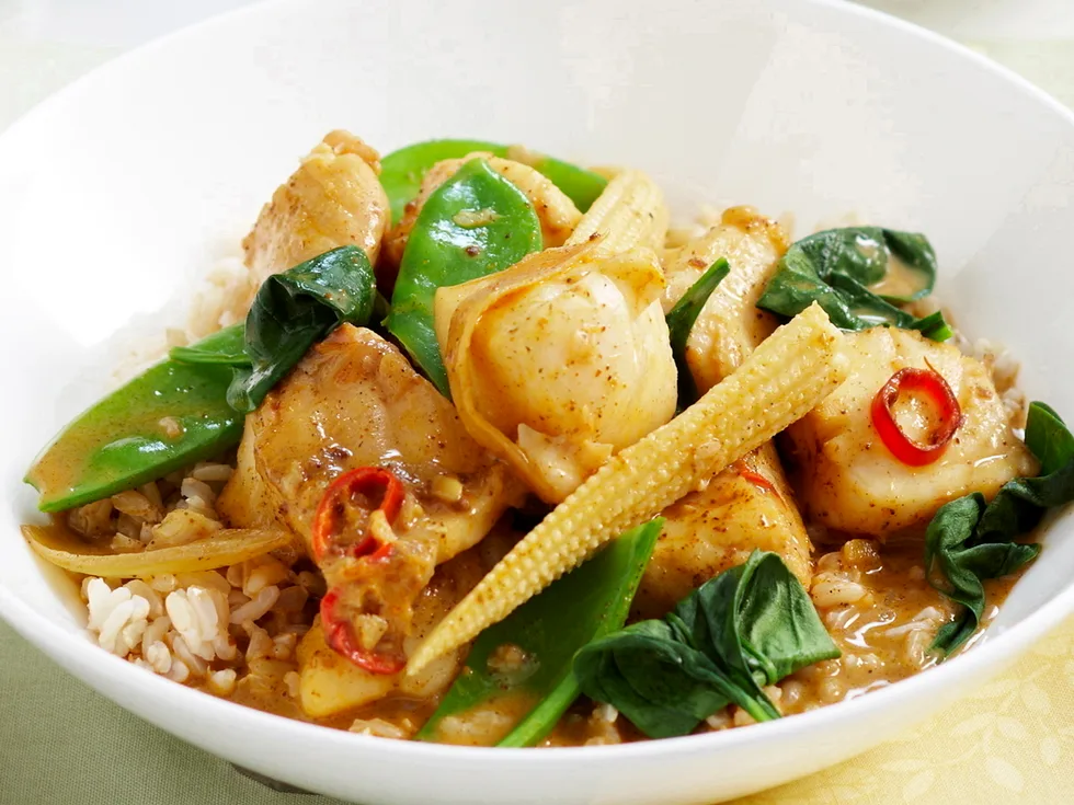 Fast fish curry