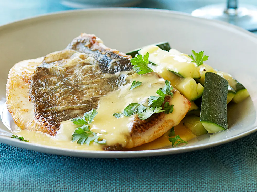 Fish with lemon butter sauce