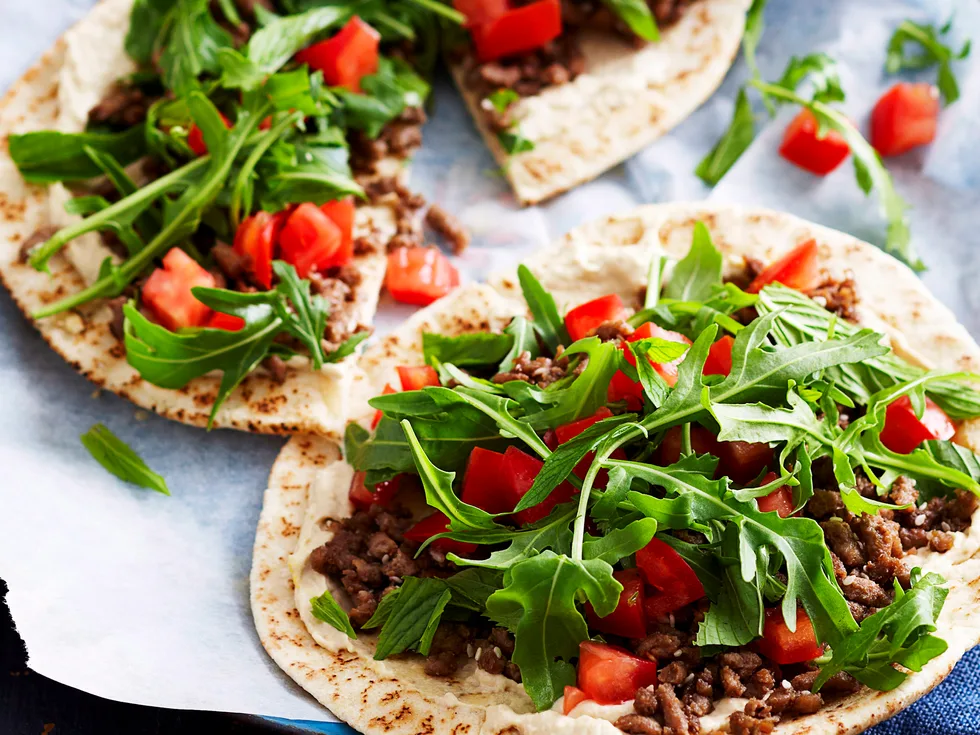 Fresh lamb pitas