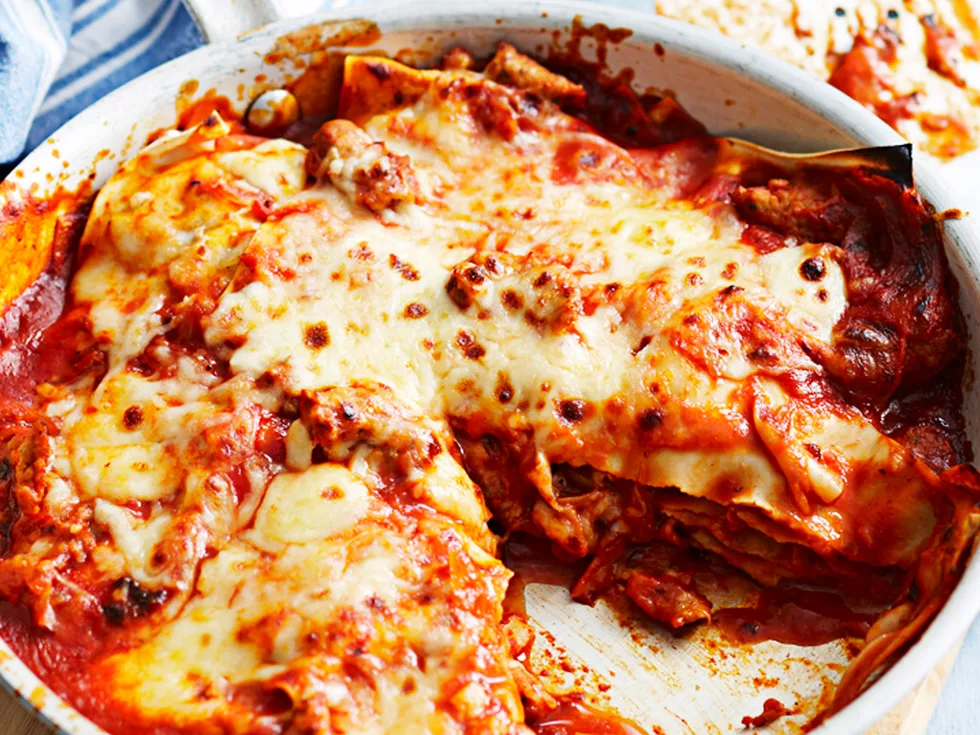 Frying-pan lasagne