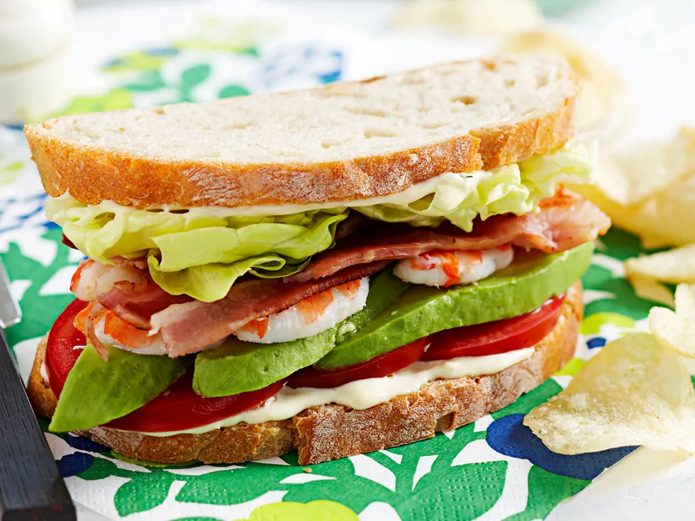 Gourmet prawn sandwich