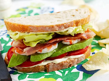 Gourmet prawn sandwich