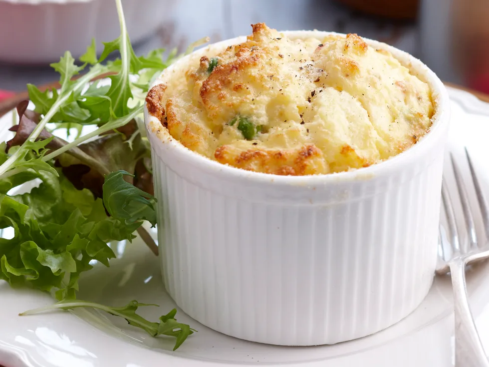 Ham and cheese souffle