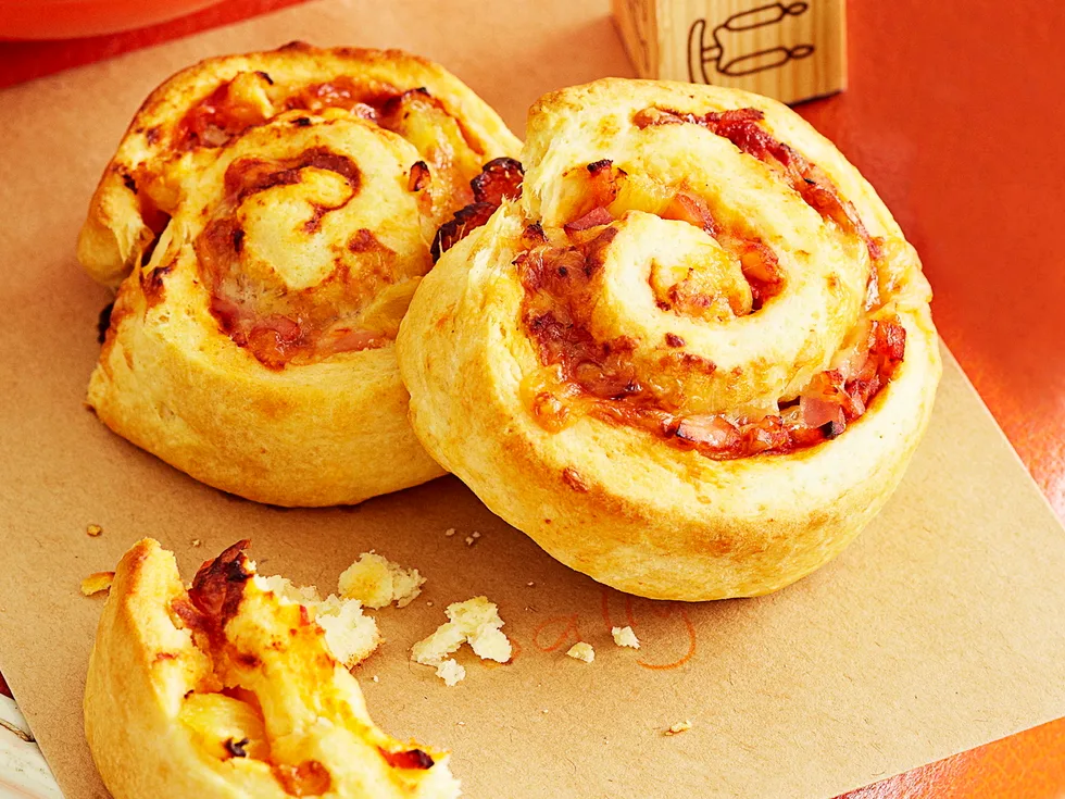 Ham and pineapple scrolls