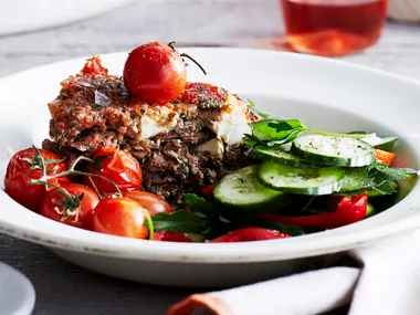 Herb and feta meatloaf