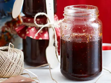 Homemade cranberry and orange glaze