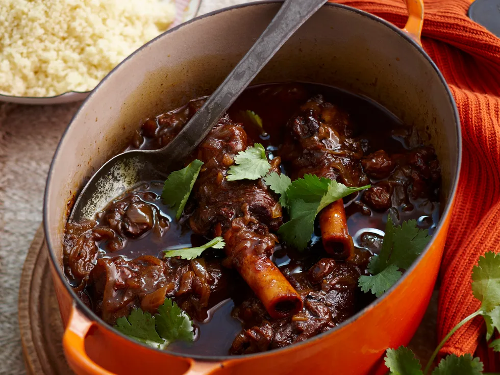 Honey, raisin and lamb shank tagine