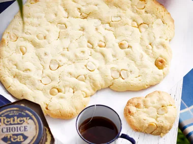 Macadamia and Rum Shortbread Slab