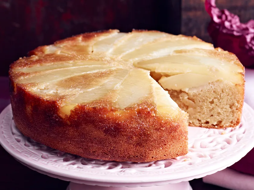 Pear and almond cake with maple syrup recipe