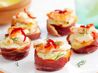 Prawn ricotta tarts