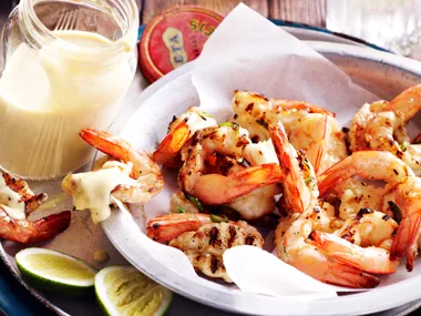 Prawns with bush spice mayo