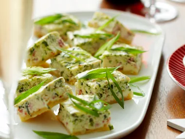 Prosciutto and zucchini tart