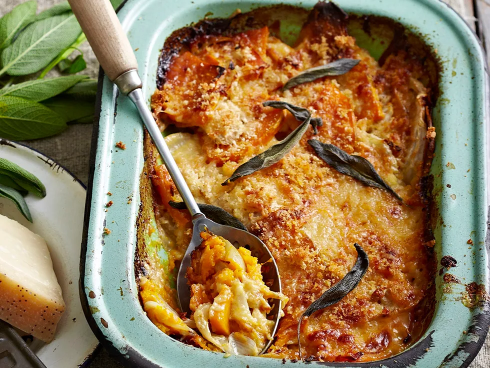 Pumpkin gratin