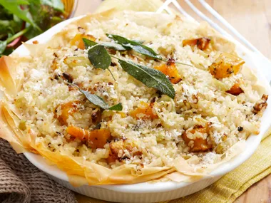 Pumpkin risotto pie