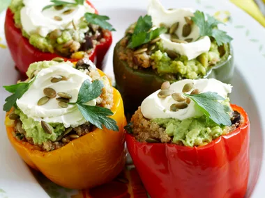 Quinoa and Corn Stuffed Capsicums