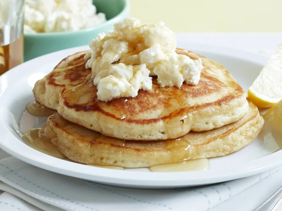 Ricotta and lemon pancakes