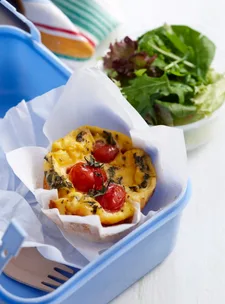 Ricotta, basil and tomato frittatas