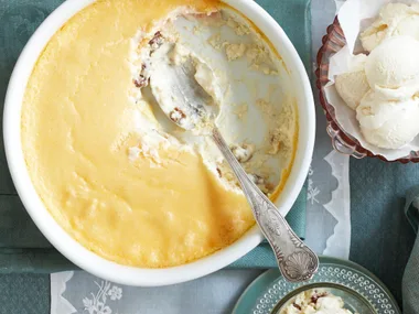 Rum and raisin rice pudding