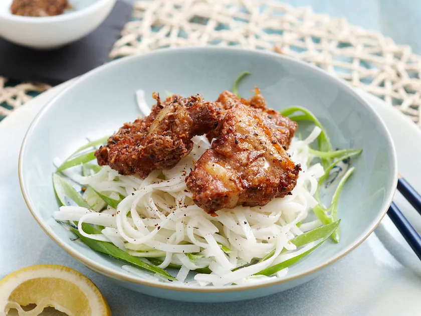 Salt and pepper pork spare ribs
