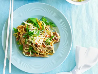 Singapore noodles with duck