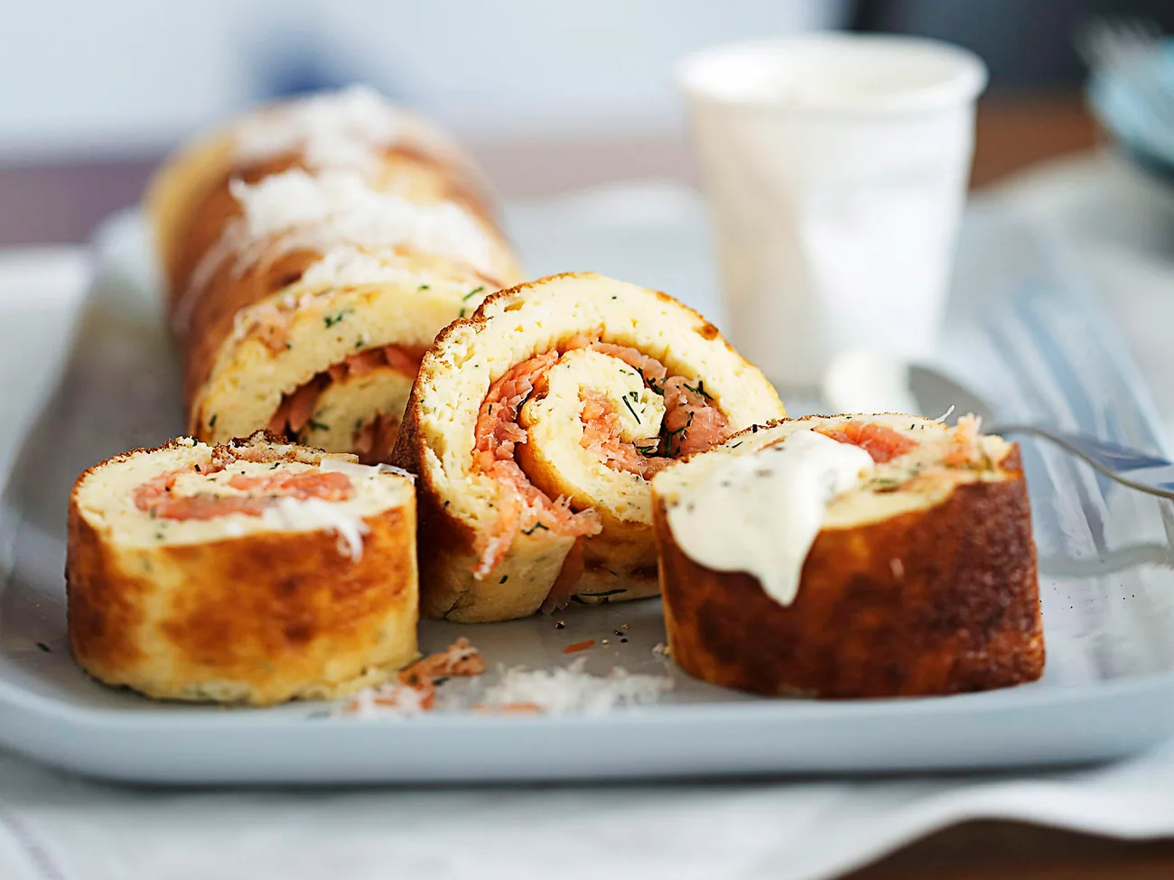 Smoked salmon roulade
