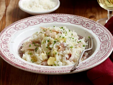 Smoked trout and fennel risotto