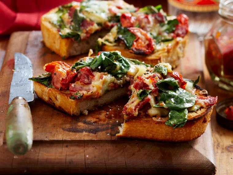 Sourdough spinach melts