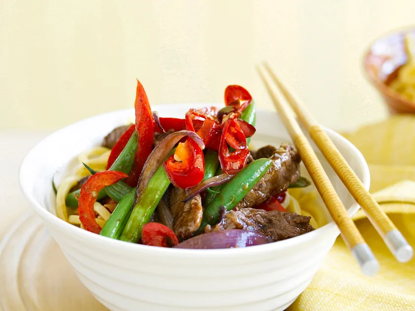 Spiced garlic beef stir-fry
