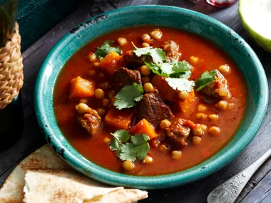 Spiced lamb and pumpkin soup