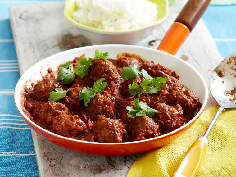 Spiced mole meatballs