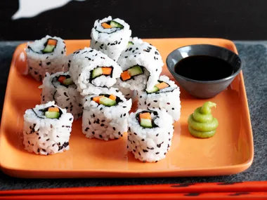 Spooky inside out sushi