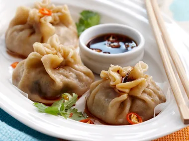 Steamed beef dumplings