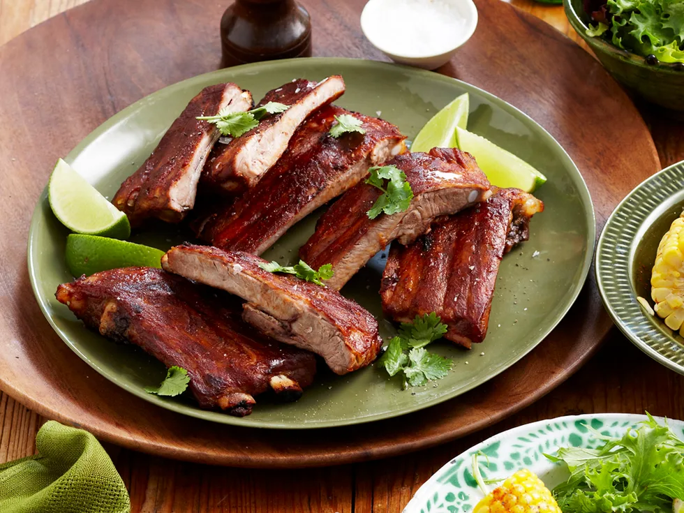 Sticky chilli pork ribs