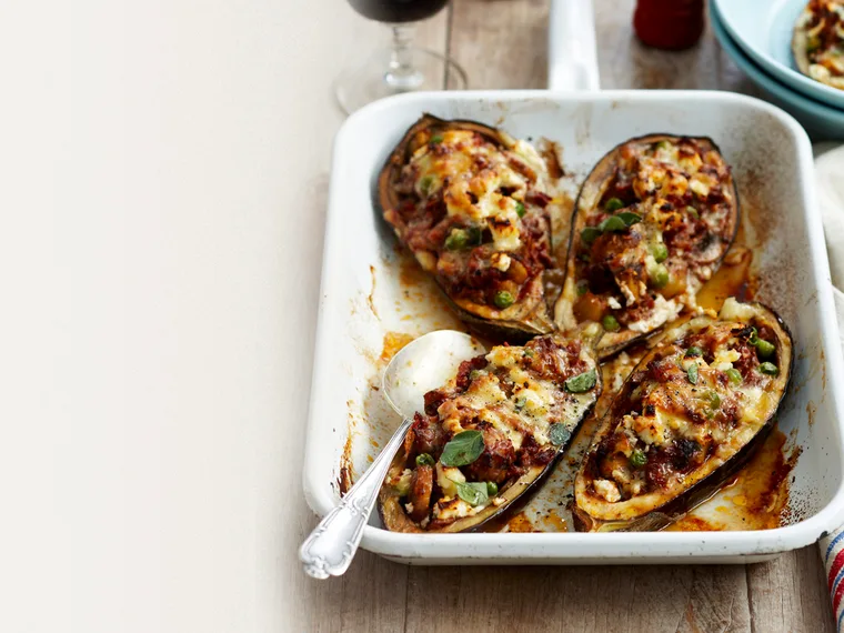Stuffed Bolognese eggplant
