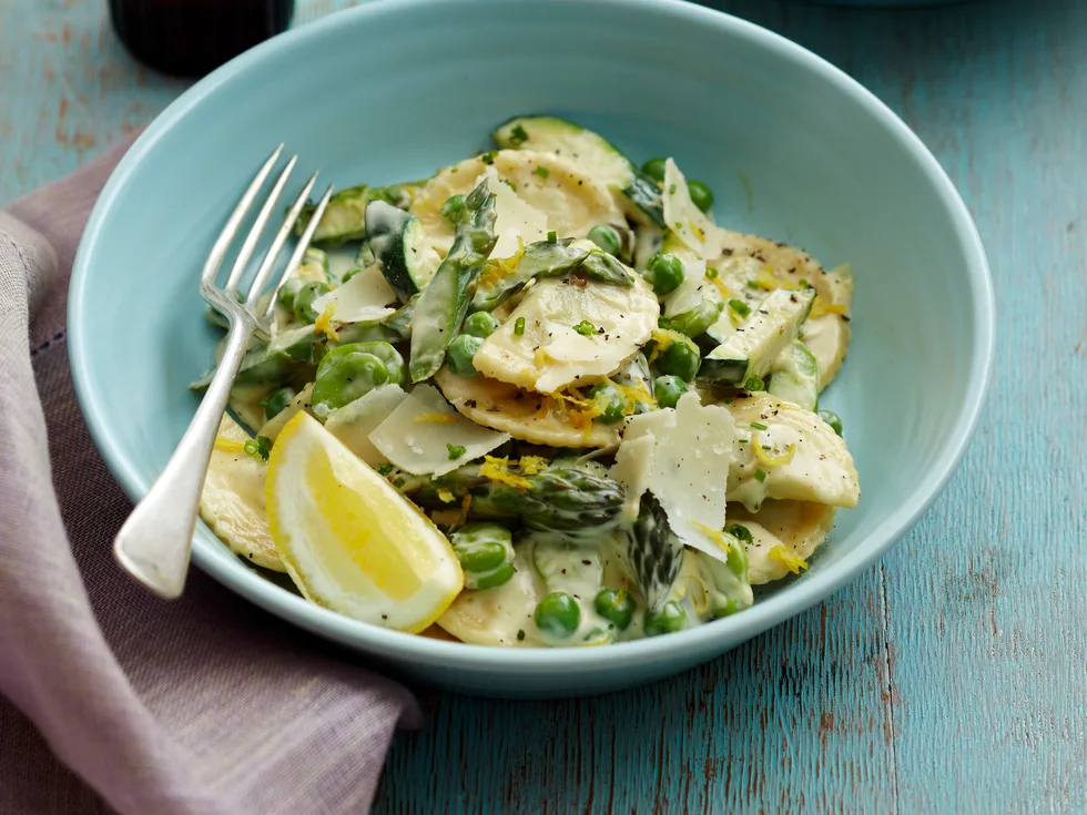 Summer vegetable and ricotta pasta