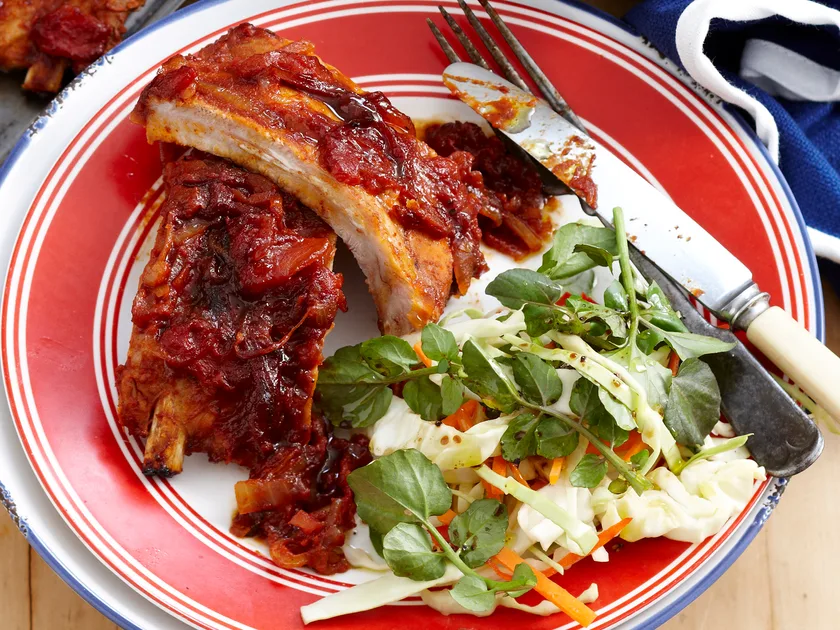 Tangy tomato pork ribs